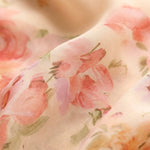 Watercolor Floral Spaghetti Strap Ruffle Midi Dress