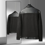 Raventon Suede-Panel Leather Jacket