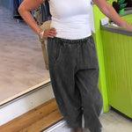 Relaxed Jeans with Elastic Waist