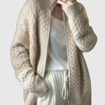 EVARINE | CABLE-KNIT CARDIGAN