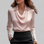 Rose | Draped Satin Blouse