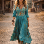 Sienna | Long Sleeve Vintage Floral Print Dress