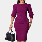 Claudine Bloom | Refined Ruffle Midi Dress