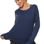 Long Sleeve Open Back Workout Tops from Zeagoo (Us Only)