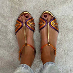 GOLDIE | Buckle Sandals with Colour Strap