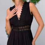 Léonie™ Elegant Lace V-Neck Dress