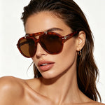 Valeria Tortoise Aviator Sunglasses
