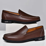 Corden Stitched Leather Loafers