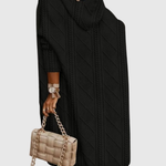 HONORIA | HOODED CABLE-KNIT CARDIGAN