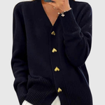 LIORA | HEART BUTTON CARDIGAN