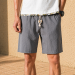Slim-Fit Linen Shorts
