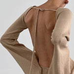 Zeagoo Elegant Backless Lace-up Bell Sleeve Mini Dress for Women Casual Going Out Summer 2026