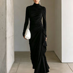 Imogen Wright | High-Neck Draped Maxi Dress For Women