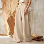 Vintage Plain Button Down Pocket Pants