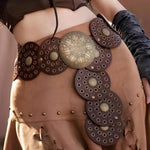 Western Style Round Disc Waist Belt