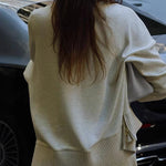 Long Sleeve Sweatshirt Casual Pocket Trousers Two-piece Set
