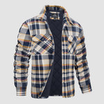 Douglas™ | Quilt-Lined Plaid Flannel Bomber Jacket