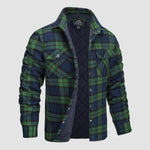 Douglas™ | Quilt-Lined Plaid Flannel Bomber Jacket