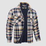 Douglas™ | Quilt-Lined Plaid Flannel Bomber Jacket