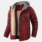 Dennis™ | Warm Sherpa-Lined Flannel Hooded Jacket