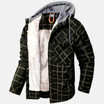 Dennis™ | Warm Sherpa-Lined Flannel Hooded Jacket