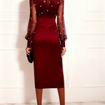 AVANNA | PEARL-DESIGNED MESH DRESS