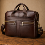 Leather Business Laptop Briefcase
