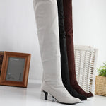Women's suede solid color high boots