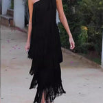 Georgia King | One-Shoulder Tassel Maxi Dress For Women