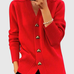LIORA | HEART BUTTON CARDIGAN