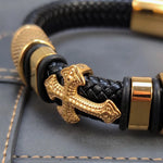 Aurel Cross Leather Bracelet