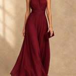 Paula Halter Neck Chiffon Maxi Dress
