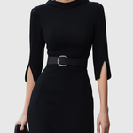 Blythewyn | Classic Black Midi Dress