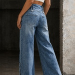Mia™ | High Waist Slit Jeans