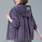 Allegra Soft Corduroy Hooded Jacket
