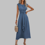 GRACE™ – Elegant Waist-Draped Maxi Dress