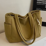 Sylva | Ribbed Tote Bag with Cord Detail