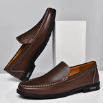 Corden Stitched Leather Loafers