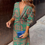 Arielle - Boho Luxe Wrap Dress Casual Chic Blend