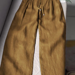 Camille | Wide-leg trousers in Cotton and Linen Blend
