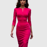 SCARLOT | RED BODYCON MIDI DRESS