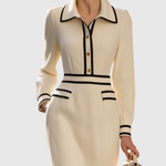 Aderyn | Tailored Midi Dress With Button Details