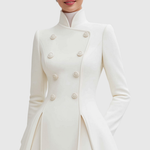 Chloe | Double-Breasted Flared Coat Dress