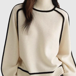MARIEL | STRIPED TURTLENECK KNIT SWEATER