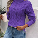 MAIKA™ - Cable Knit Turtleneck Sweater