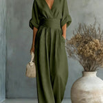Sophia Merriweather | Wide-Leg Linen Jumpsuit For Women