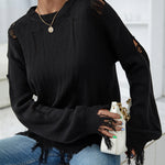 Zeagoo Dropped Shoulder Torn Sweater for Women Casual Work Office Loose Fit 2026 | Under $25