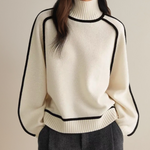 V|C - Contrast Piped Turtleneck Sweater Evelyn
