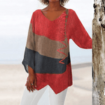 Sylvia | Geometric Colour Block Blouse