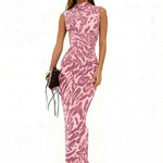 Tara Hughes | Leopard Print Bodycon Maxi Dress For Women
